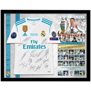 Soccer – Real Madrid 2018 UEFA Champions League Team Signed & Framed Jersey