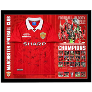 Soccer – Manchester United 1999 UEFA Champions League Team Signed & Framed Jersey