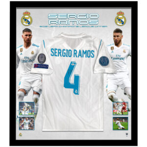 Soccer – Sergio Ramos Signed & Framed Real Madrid 2017/18 UEFA Champion Jersey (Beckett)