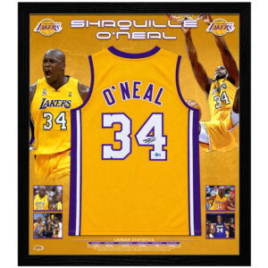 Basketball - Shaquille O'Neal Signed & Framed Lakers Jersey (Beckett)