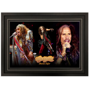 Music - Steven Tyler Aerosmith Signed & Framed 8x10 Photo Display (PSA)