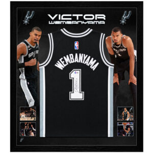 Basketball - Victor Wembanyama Signed & Framed Spurs Jersey (Beckett)