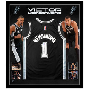 Basketball - Victor Wembanyama Signed & Framed Spurs Jersey (Beckett)