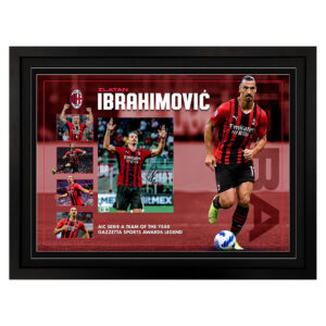 Zlatan Ibrahimović - AC Milan 2021 Signed & Framed 8x10 Photo Display (Beckett)