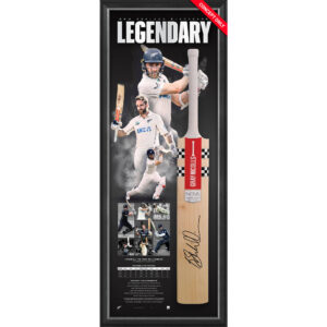 CRICKET - Kane Williamson 'Legendary' Signed & Framed Limited Edition Bat Display