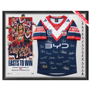 PRE-ORDER Sydney Roosters 2026 Premiers Team Signed Jersey