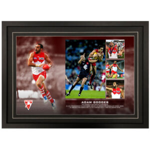 AFL - Sydney Swans "Adam Goodes" Signed & Framed 8x12 Photo Display