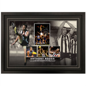 AFL - Collingwood Magpies "Anthony Rocca" Signed & Framed 5x7 Photo Display
