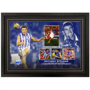 AFL - North Melbourne Kangaroos "Anthony Stevens" Signed & Framed 5x7 Photo Display