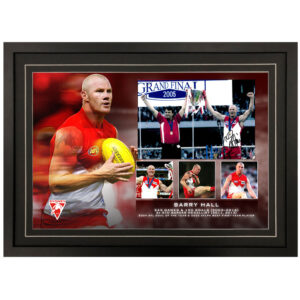 AFL - Sydney Swans "Barry Hall" Signed & Framed 8x12 Photo Display B