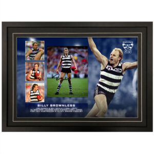 AFL - Geelong Cats "Billy Brownless" Signed & Framed 8x10 Photo Display