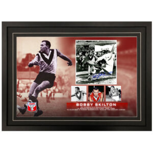 AFL - South Melbourne Swans "Bobby Skilton" Signed & Framed 8x9 Photo Display