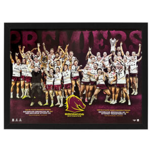 Brisbane Broncos 2025 NRL & NRLW Premiers Framed Sportsprint
