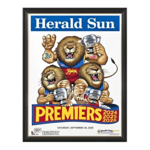 Brisbane Lions - 2026 AFL Grand Final Premiership Mark Knight Framed Print