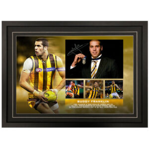 AFL - Hawthorn Hawks "Buddy Franklin" Signed & Framed 8x12 Photo Display C