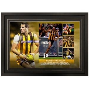 AFL - Hawthorn Hawks "Buddy Franklin" Signed & Framed 8x12 Photo Display B