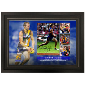 AFL - Westcoast Eagles "Chris Judd" Signed & Framed 8x12 Photo Display B
