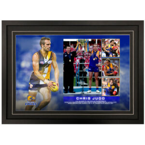 AFL - Westcoast Eagles "Chris Judd" Signed & Framed 8x12 Photo Display