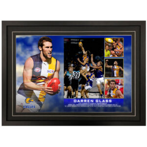 AFL - Westcoast Eagles "Darren Glass" Signed & Framed 8x12 Photo Display B