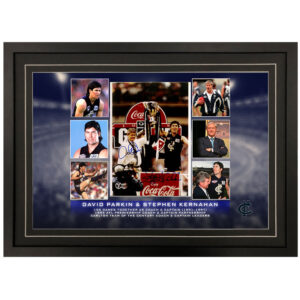 AFL - Carlton Blues "Stephen Kernahan & David Parkin" Signed & Framed 8x12 Photo Display
