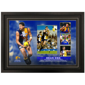 AFL - Westcoast Eagles "Dean Cox" Signed & Framed 8x12 Photo Display