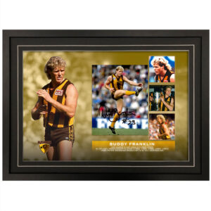 AFL - Hawthorn Hawks "Dermott Brereton" Signed & Framed 8x10 Photo Display