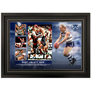 AFL - Geelong Cats "Gary Ablett Snr" Signed & Framed 8x12 Photo Display B