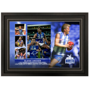 AFL - North Melbourne "Glenn Archer" Signed & Framed 8x12 Photo Display B