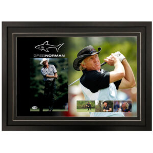 Golf - Greg Norman Signed & Framed 8x10 Photo Display (JSA)