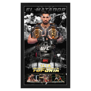 UFC - Ilia Topuria Signed & Framed UFC Glove (Beckett)