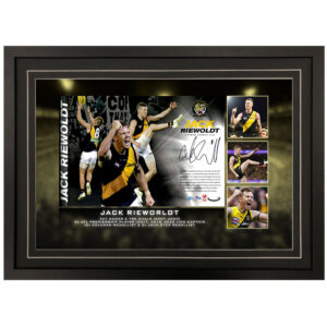 AFL - Richmond Tigers "Jack Riewoldt" Signed & Framed 8x12 Photo Display