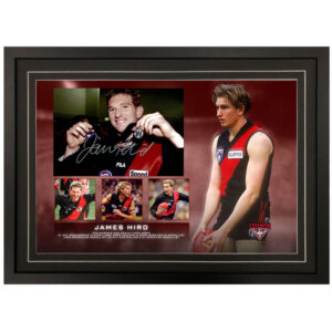 AFL - Essendon Bombers "James Hird" Signed & Framed 8x12 Photo Display E