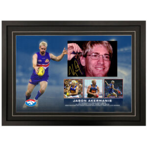 AFL - Fremantle Dockers "Jason Akermanis" Signed & Framed 8x10 Photo Display