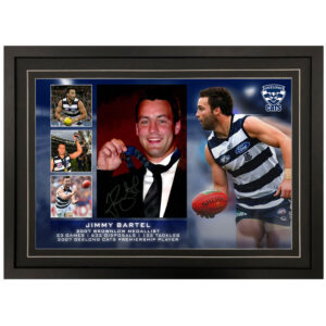 AFL - Geelong Cats "Jimmy Bartel" Signed & Framed 8x12 Photo Display C