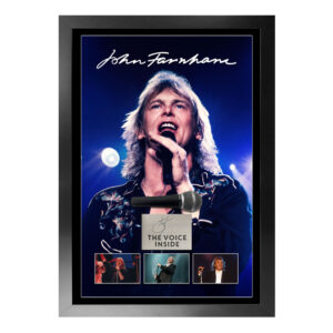 John Farnham Signed & Framed Signature Card Display