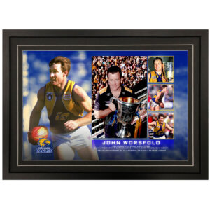AFL - Westcoast Eagles "John Worsfold" Signed & Framed 8x12 Photo Display C