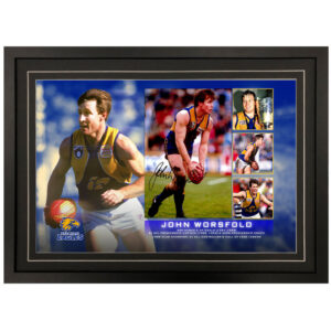 AFL - Westcoast Eagles "John Worsfold" Signed & Framed 8x12 Photo Display