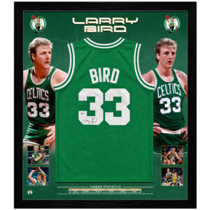 Basketball - Larry Bird Signed & Framed Boston Celtics Jersey (Beckett)