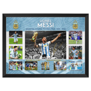Soccer - Lionel Messi Argentina Retirement Framed Large Photo Collage
