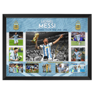 Soccer - Lionel Messi Argentina Retirement Framed Large Photo Collage