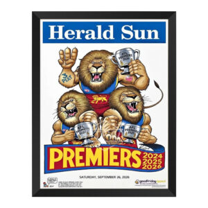 Brisbane Lions - 2026 AFL Grand Final Premiership Mark Knight Framed Print