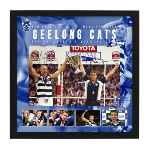 AFL - Geelong Cats "Tom Harley & Mark Thompson" Signed & Framed 11x17 Photo Display B