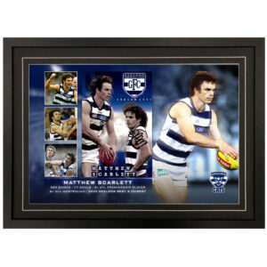 AFL - Geelong Cats "Matthew Scarlett" Signed & Framed 8x12 Photo Display B