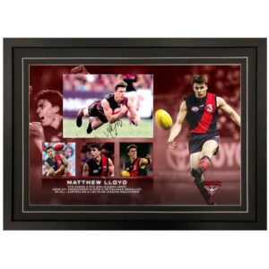 AFL - Essendon Bombers "Matthew Lloyd" Signed & Framed 7x10 Photo Display
