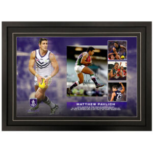 AFL - Fremantle Dockers "Matthew Pavlich" Signed & Framed 8x10 Photo Display B