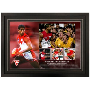 AFL - Sydney Swans "Michael O'Loughlin" Signed & Framed 8x12 Photo Display