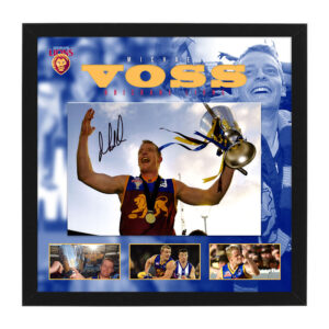 AFL - Brisbane Lions "Michael Voss" Signed & Framed 11x17 Photo Display B