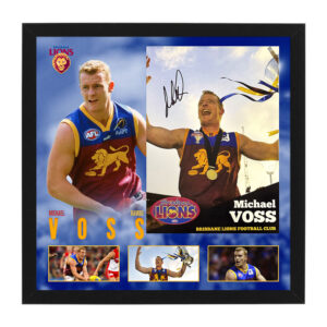 AFL - Brisbane Lions "Michael Voss" Signed & Framed 11x17 Photo Display