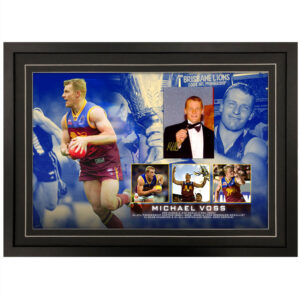 AFL - Brisbane Lions "Michael Voss" Signed & Framed 5x7 Photo Display B