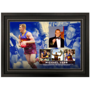 AFL - Brisbane Lions "Michael Voss" Signed & Framed 5x7 Photo Display B